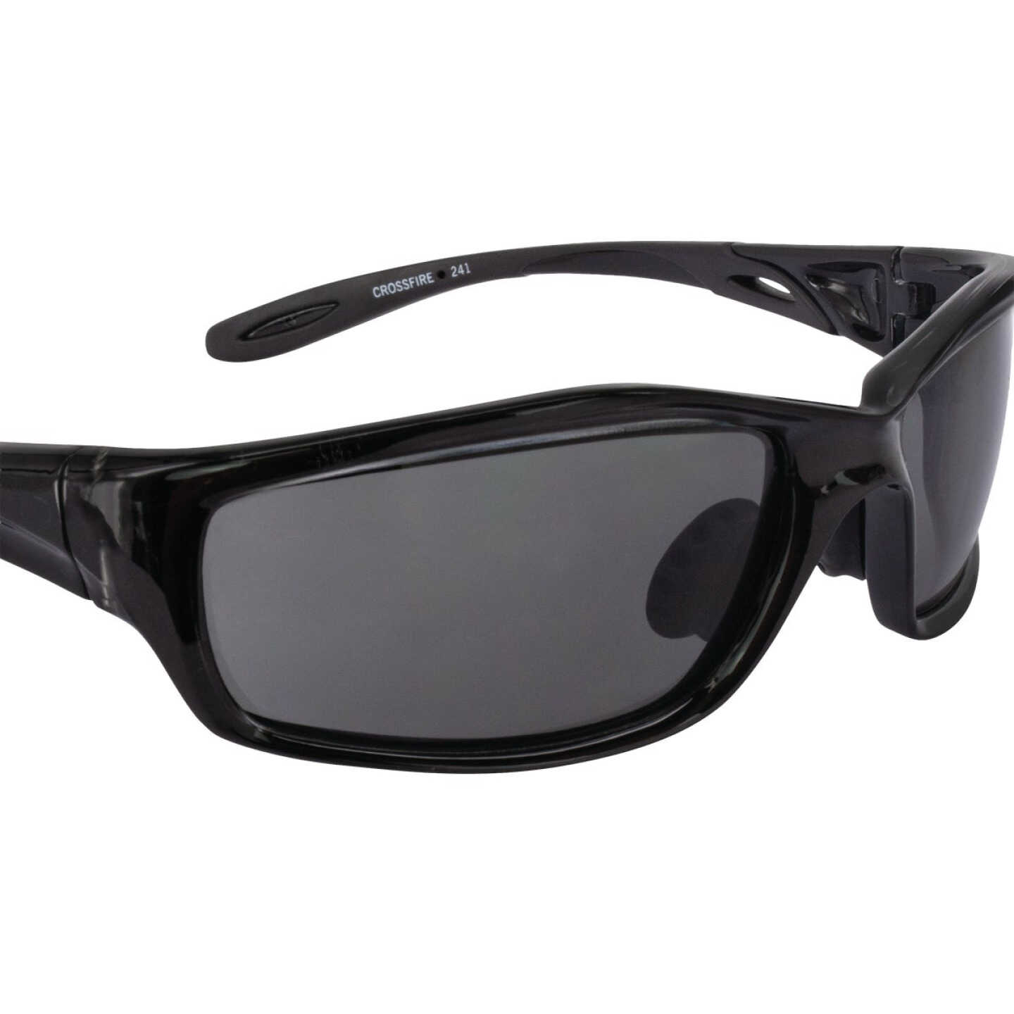 Crossfire Infinity Premium Crystal Black Frame Safety Glasses with Smoke Lens Image 5