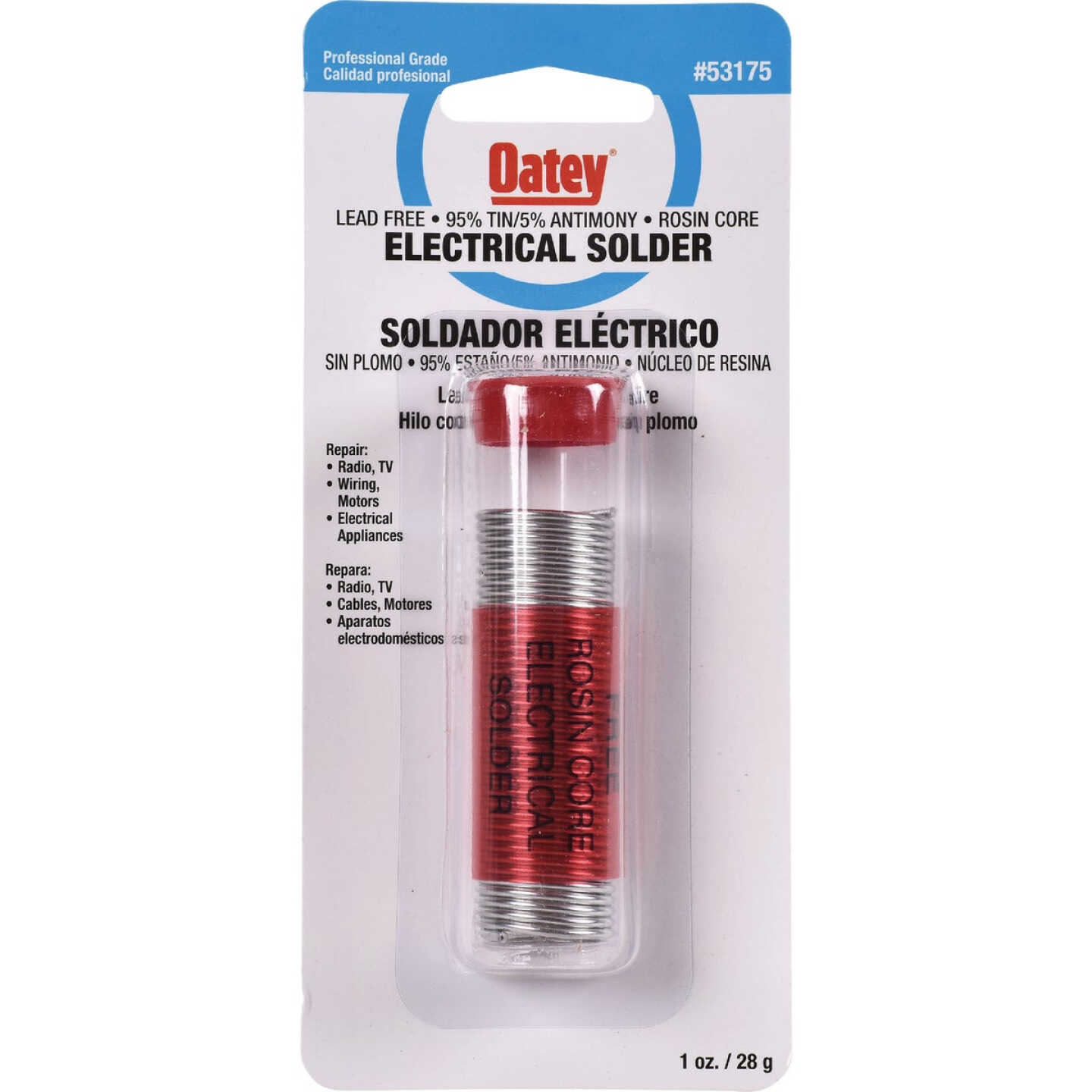 Oatey 1 Oz. 95/5 Rosin Core Wire Solder Image 1