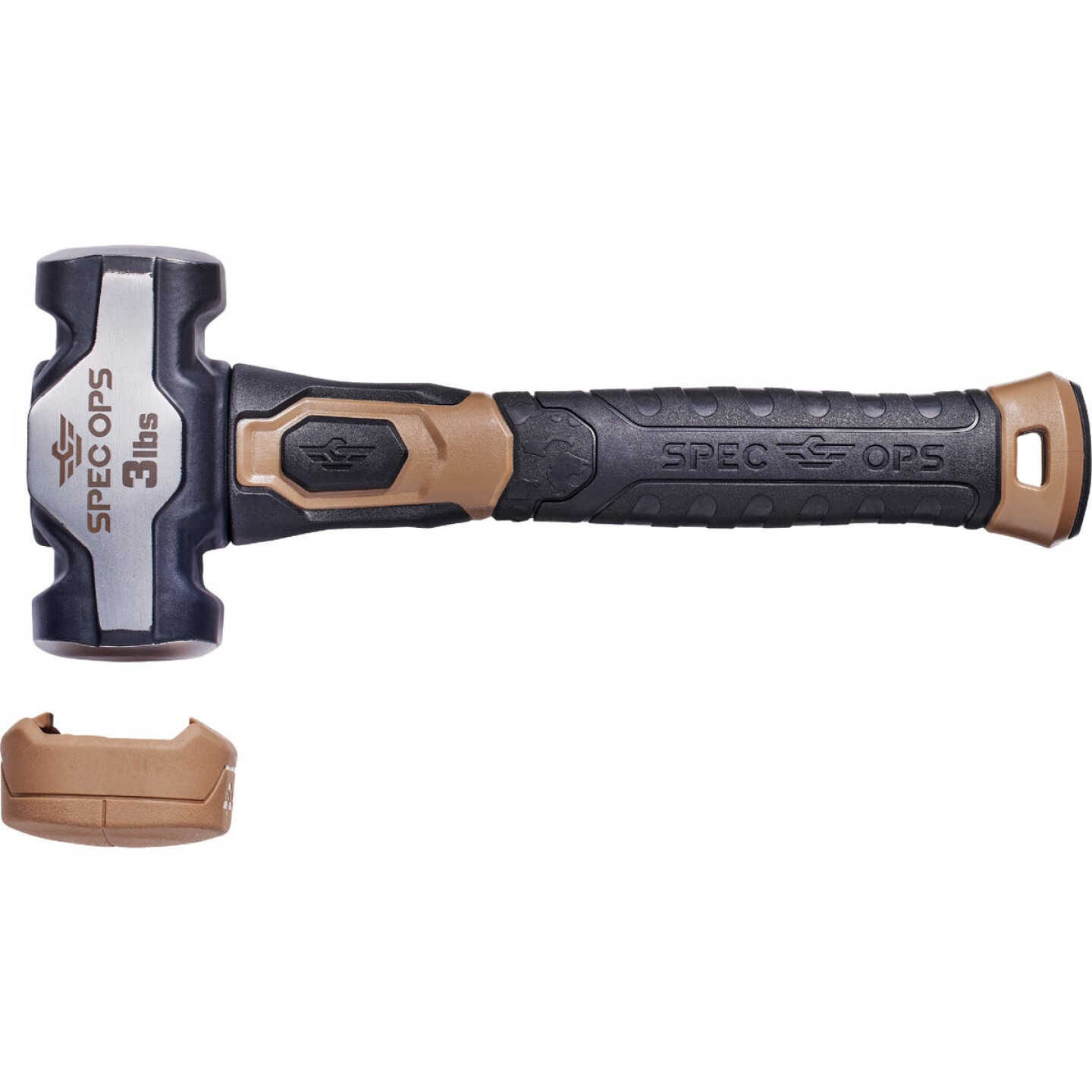 Spec Ops Tools 3 Lb. Drilling Sledgehammer with Soft Mallet Cap Image 1