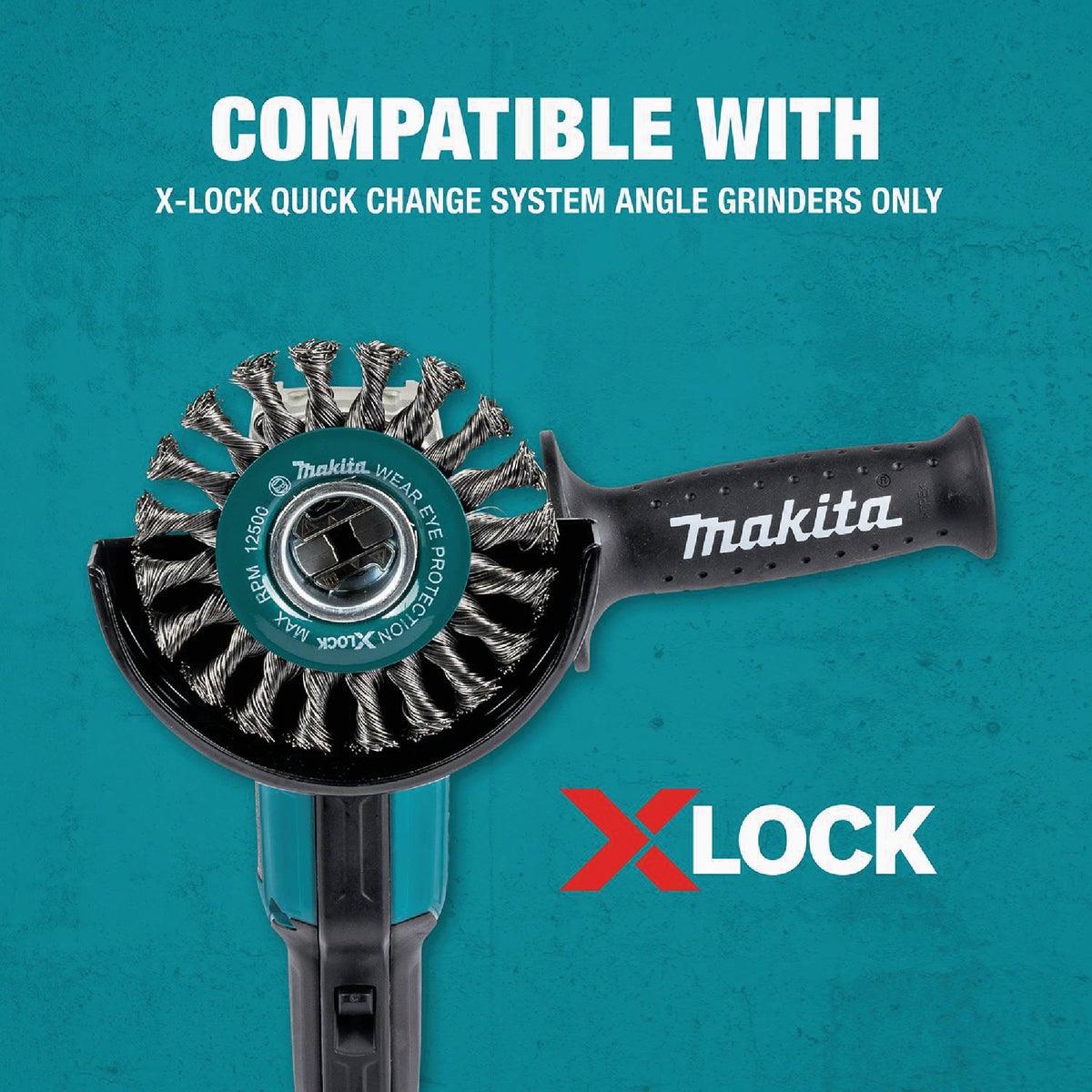 Makita X-LOCK 4-1/2 In. Stringer Bead Twist Carbon Steel Angle Grinder Wire Wheel Image 6