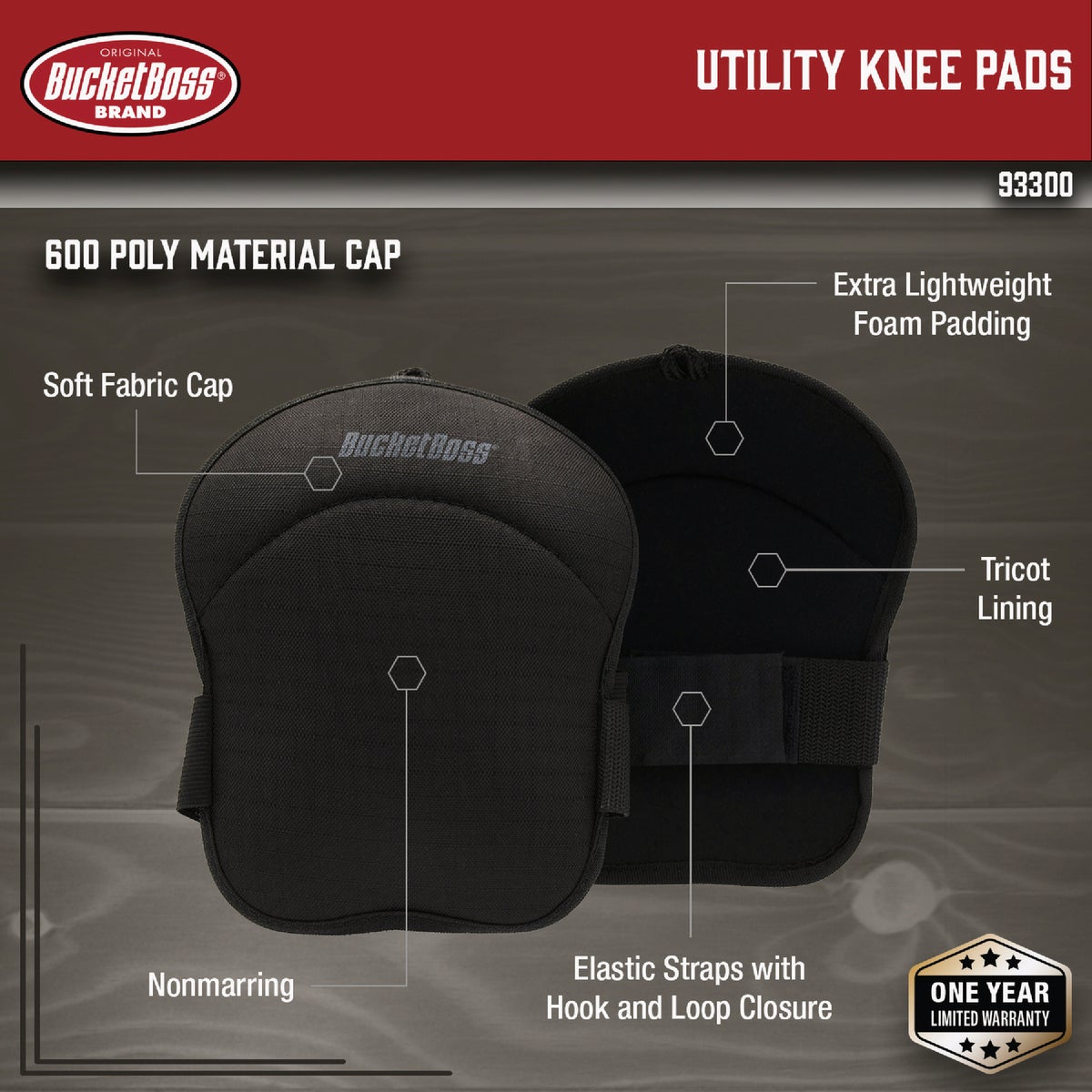 Bucket Boss Utility Kneepads Image 2