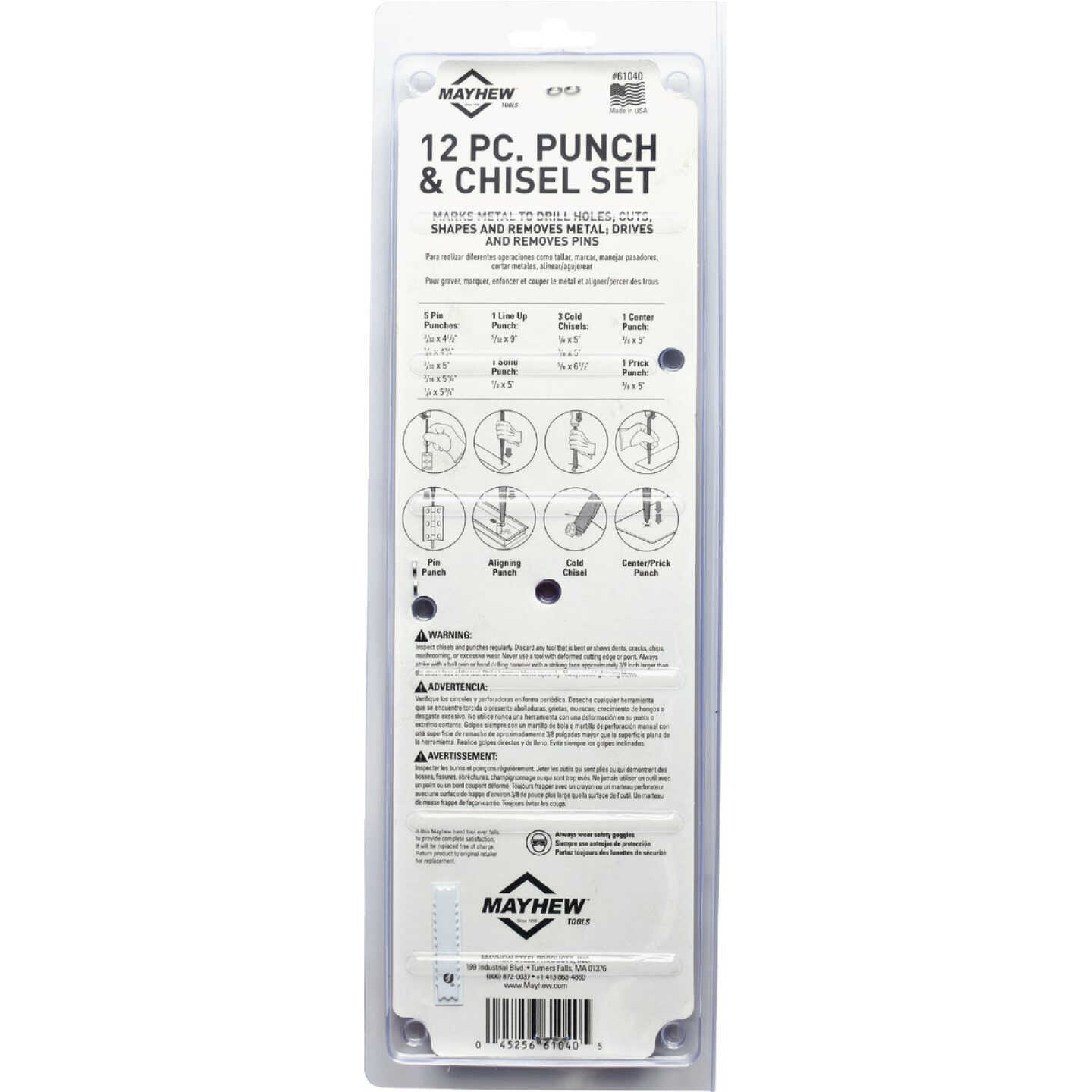 Mayhew Tools Punch & Chisel Set (12-Piece) Image 3