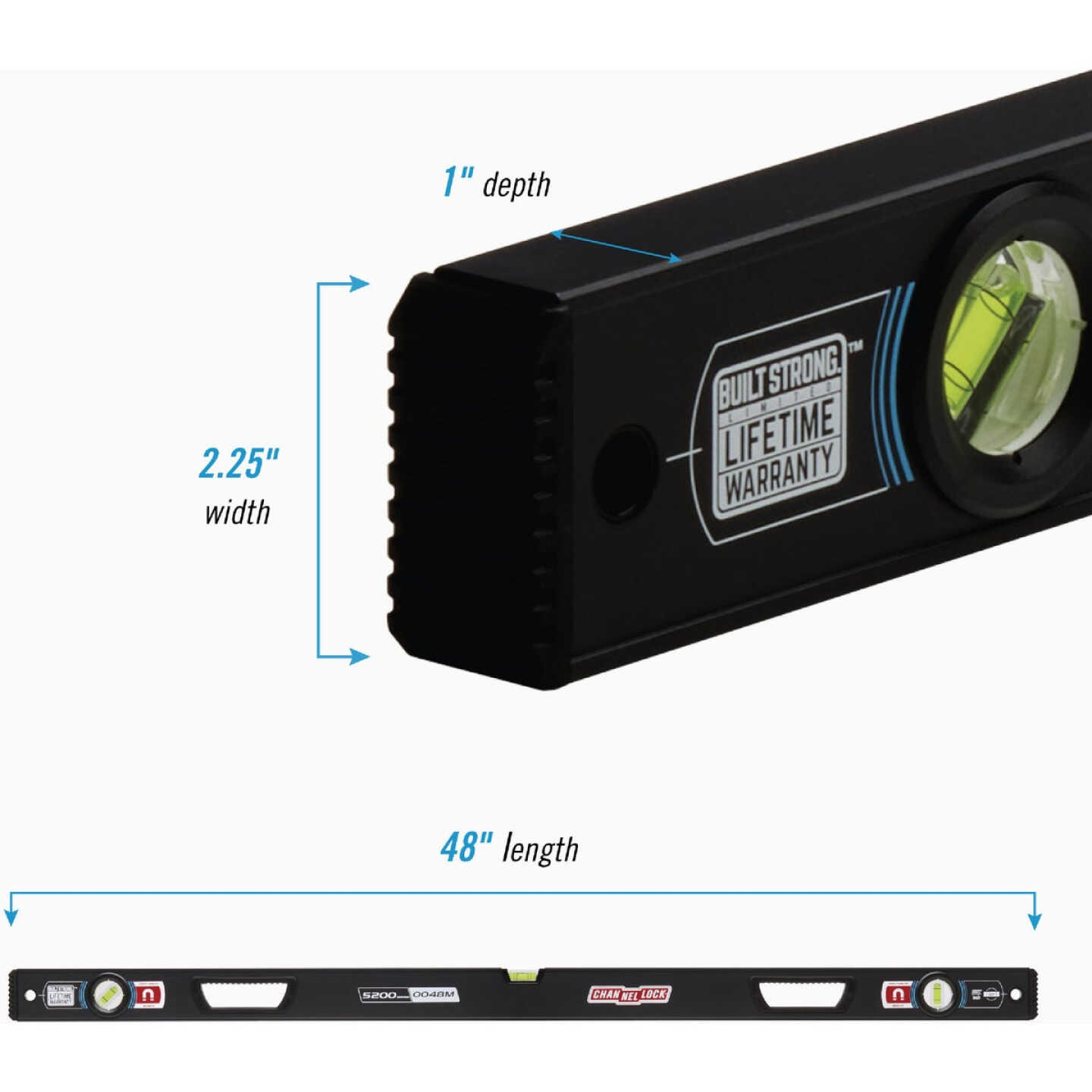 Channellock 48 In. Magnetic Box Beam Level Image 2