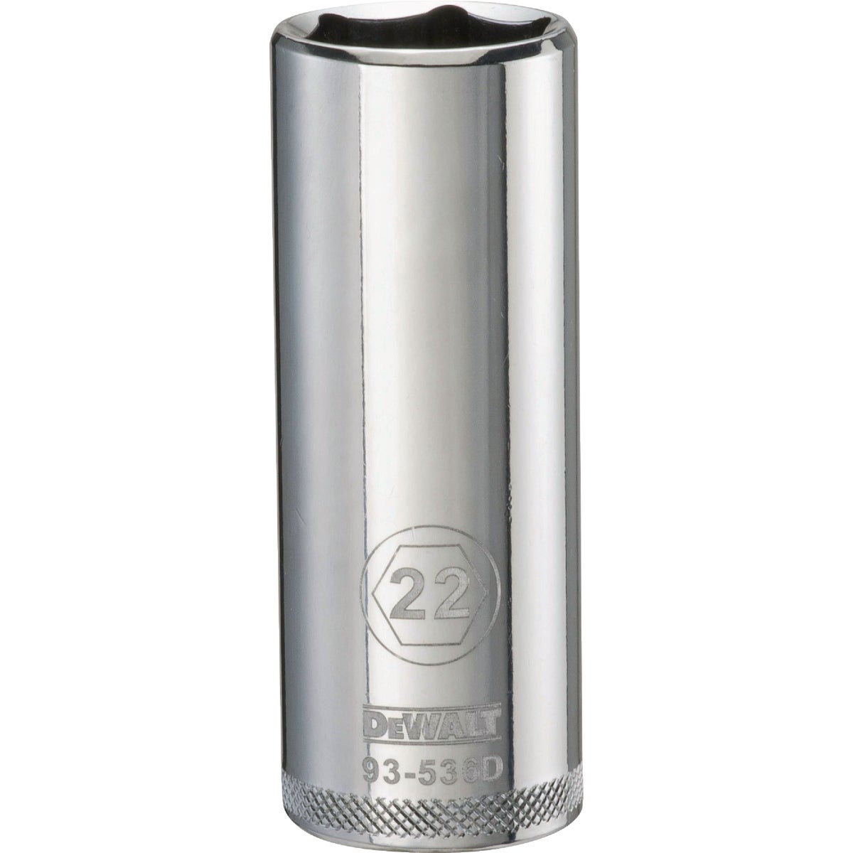 DEWALT 1/2 In. Drive 22mm 6-Point Deep Metric Socket