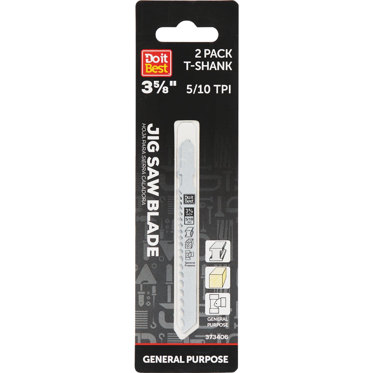 Do it Best 3-5/8 In. x 5/10 TPI T-Shank Jig Saw Blade for General Purpose (2-Pack)
