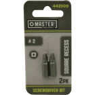 Master Mechanic 1 In. #2 Square Recess Screwdriver Bit (2-Pack) Image 1