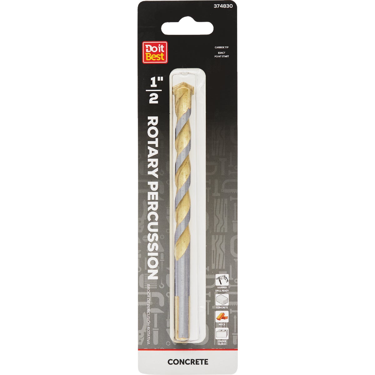 Do it Best 1/2 In. x 6 In. Rotary Percussion Masonry Drill Bit Image 1