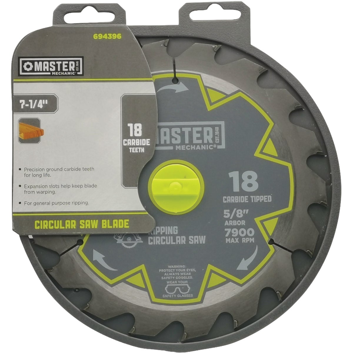 Master Mechanic 7-1/4 In. 18-Tooth Framing Combo/Rip Circular Saw Blade