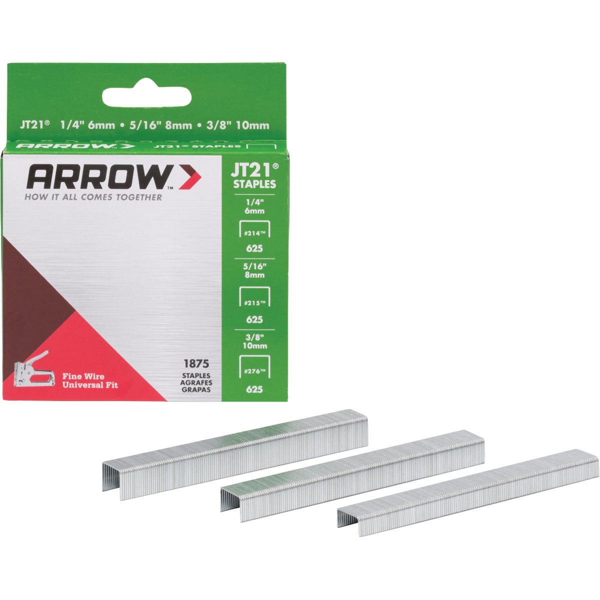Arrow JT21 Light Duty Craft Staple Assorted Set (1875-Piece)