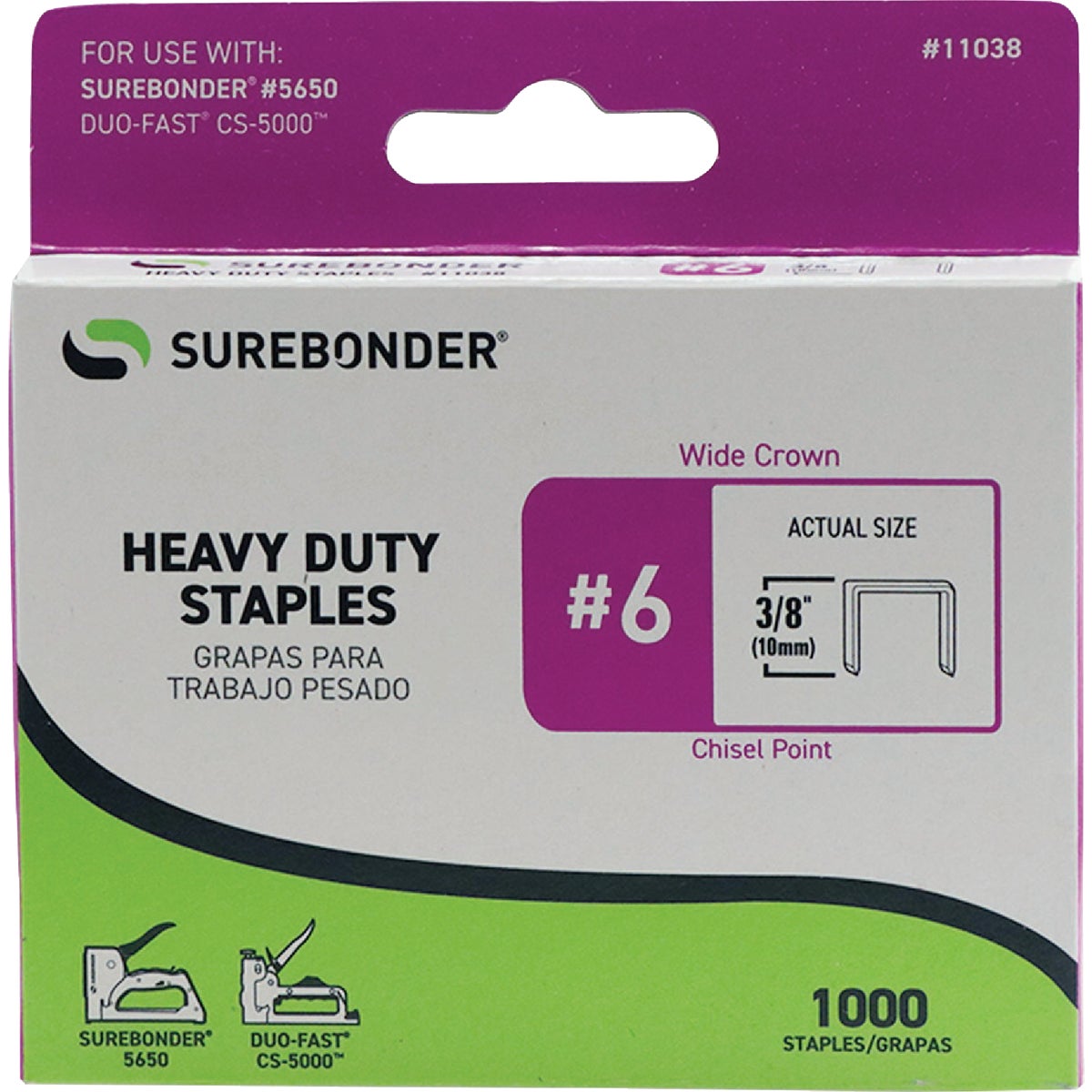 Surebonder DuoFast 3/8 In. Wide Crown Staple (1000-Pack) Image 2