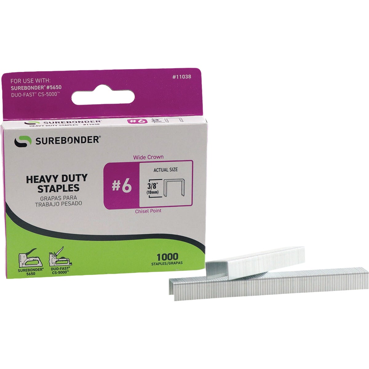 Surebonder DuoFast 3/8 In. Wide Crown Staple (1000-Pack)