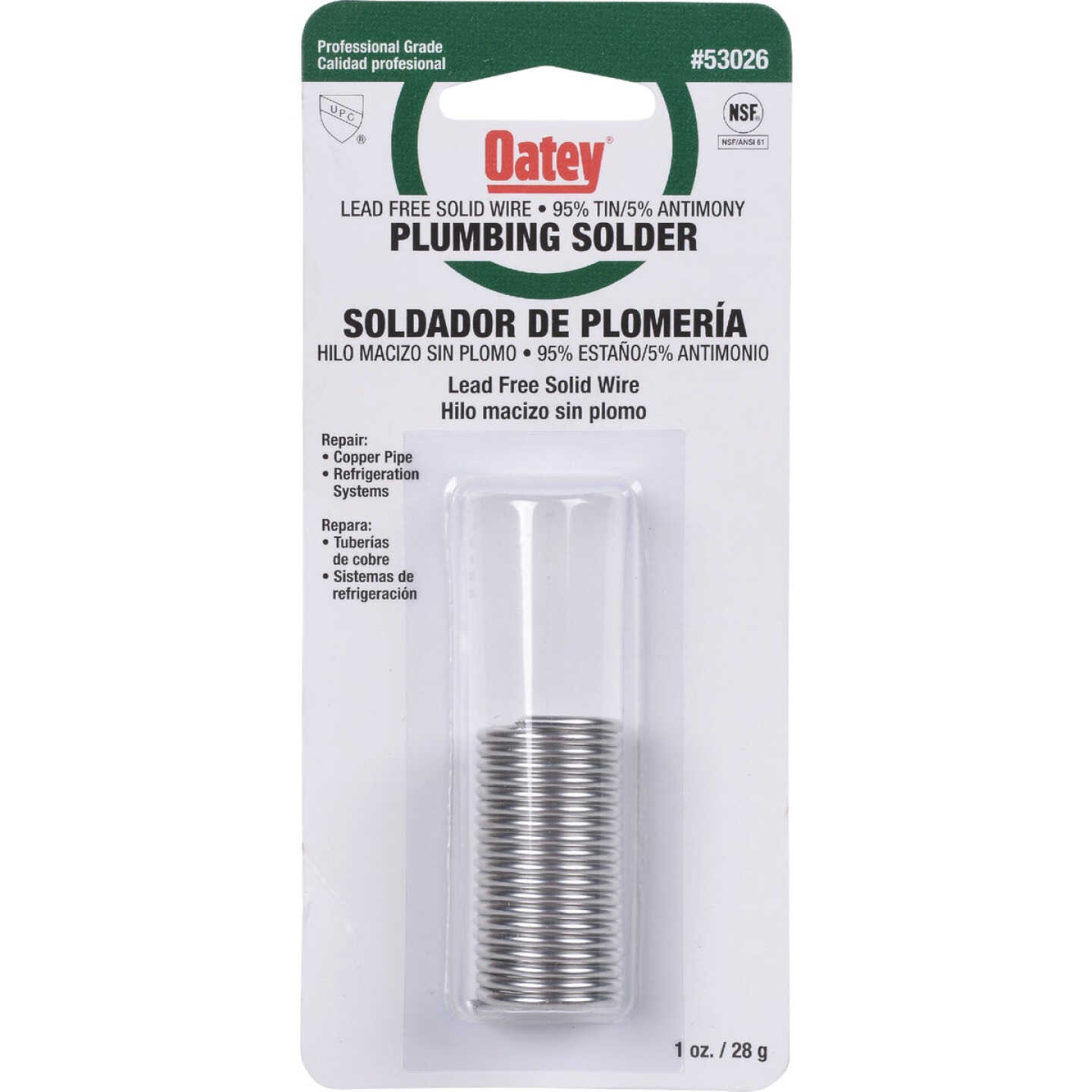 Oatey 1 Oz. 95/5 Wire Solder Image 1