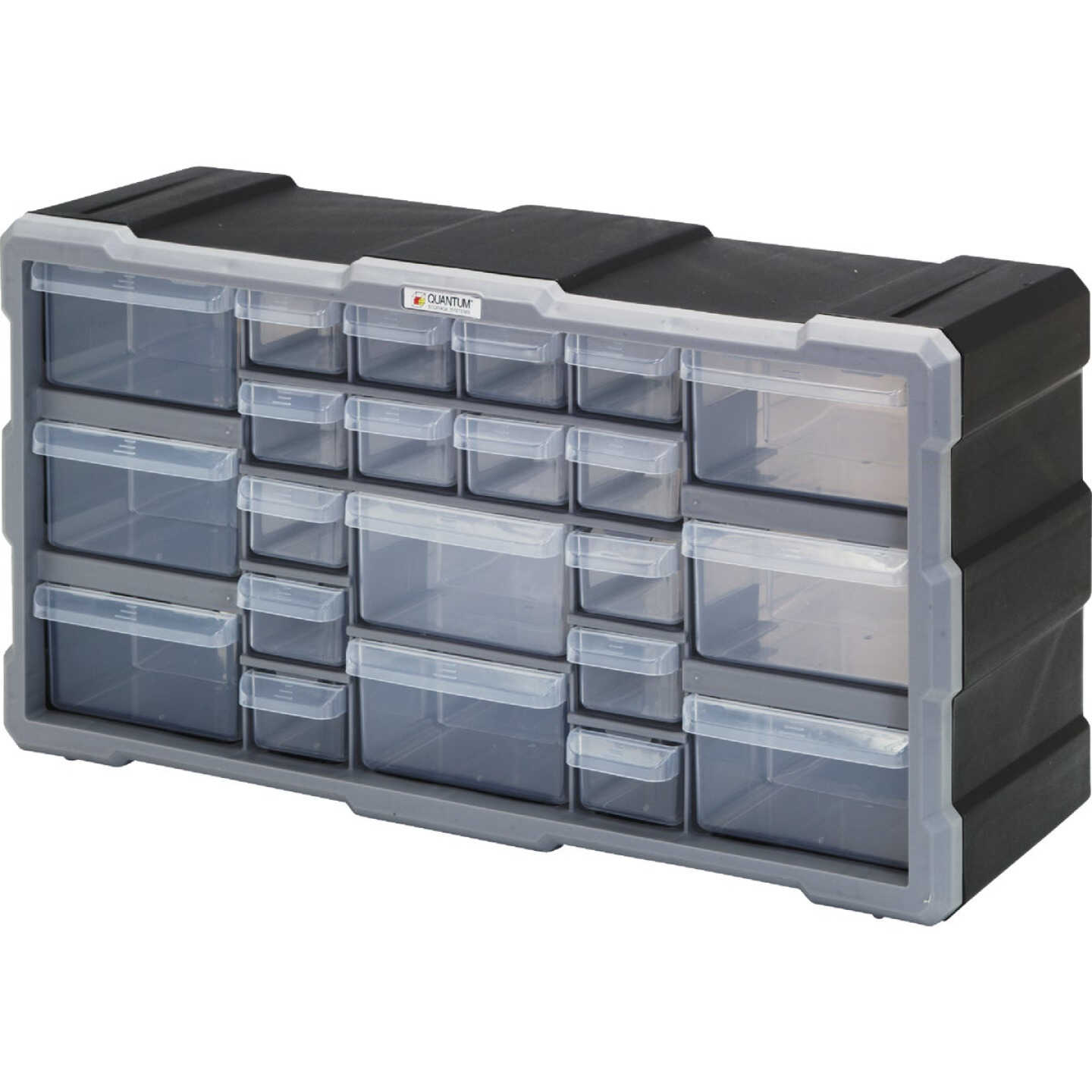 Quantum Storage 22-Drawer Clear Plastic Parts Drawer Cabinet Image 1