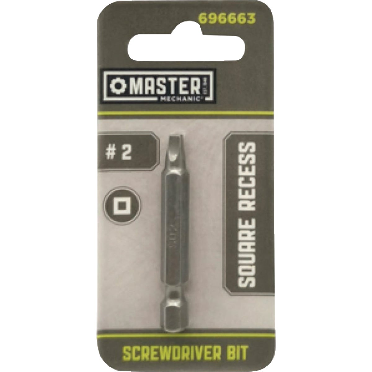 Master Mechanic 2 In. #2 Square Recess Screwdriver Bit Image 1