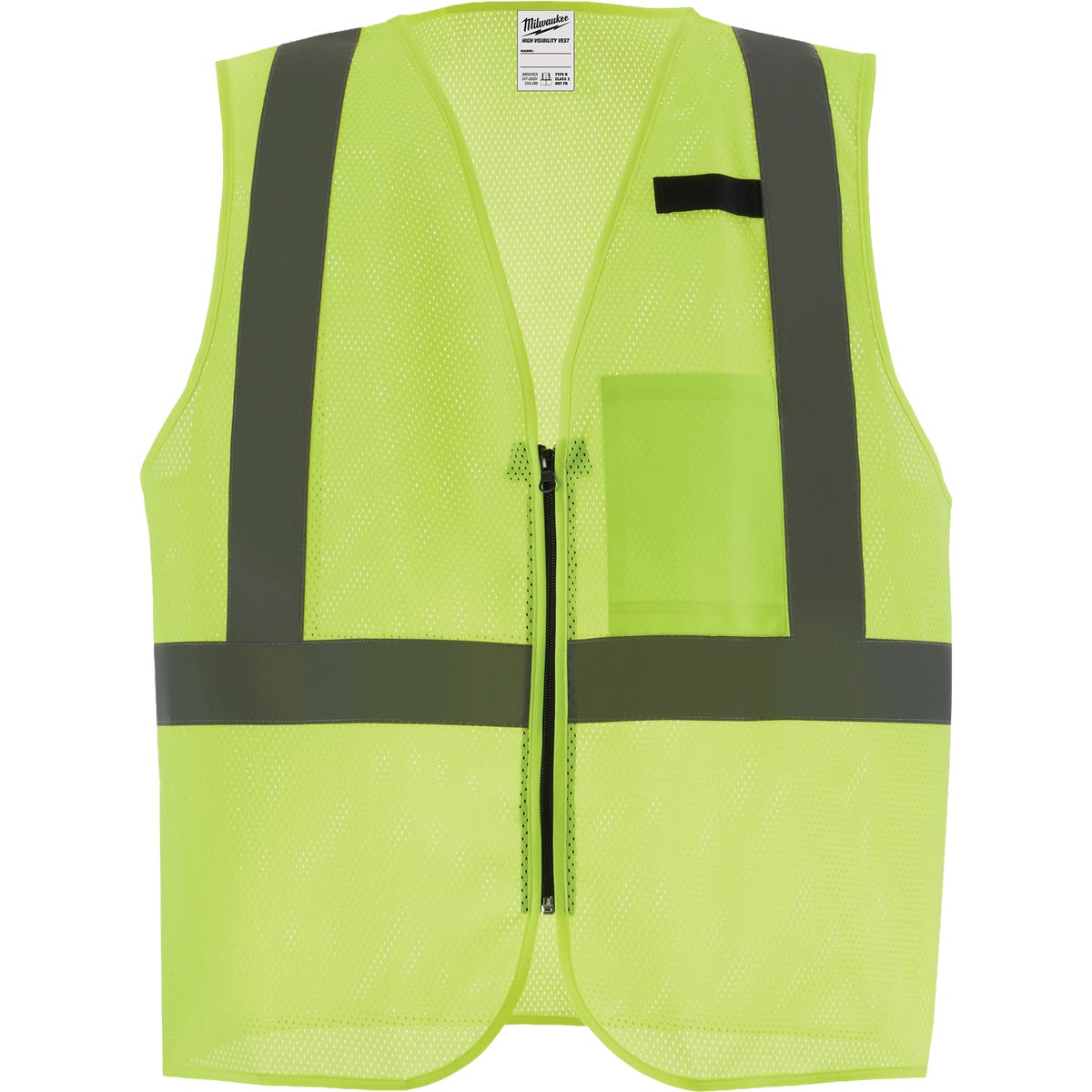Milwaukee ANSI Class 2 High Vis Yellow Mesh Safety Vest, 2XL/3XL