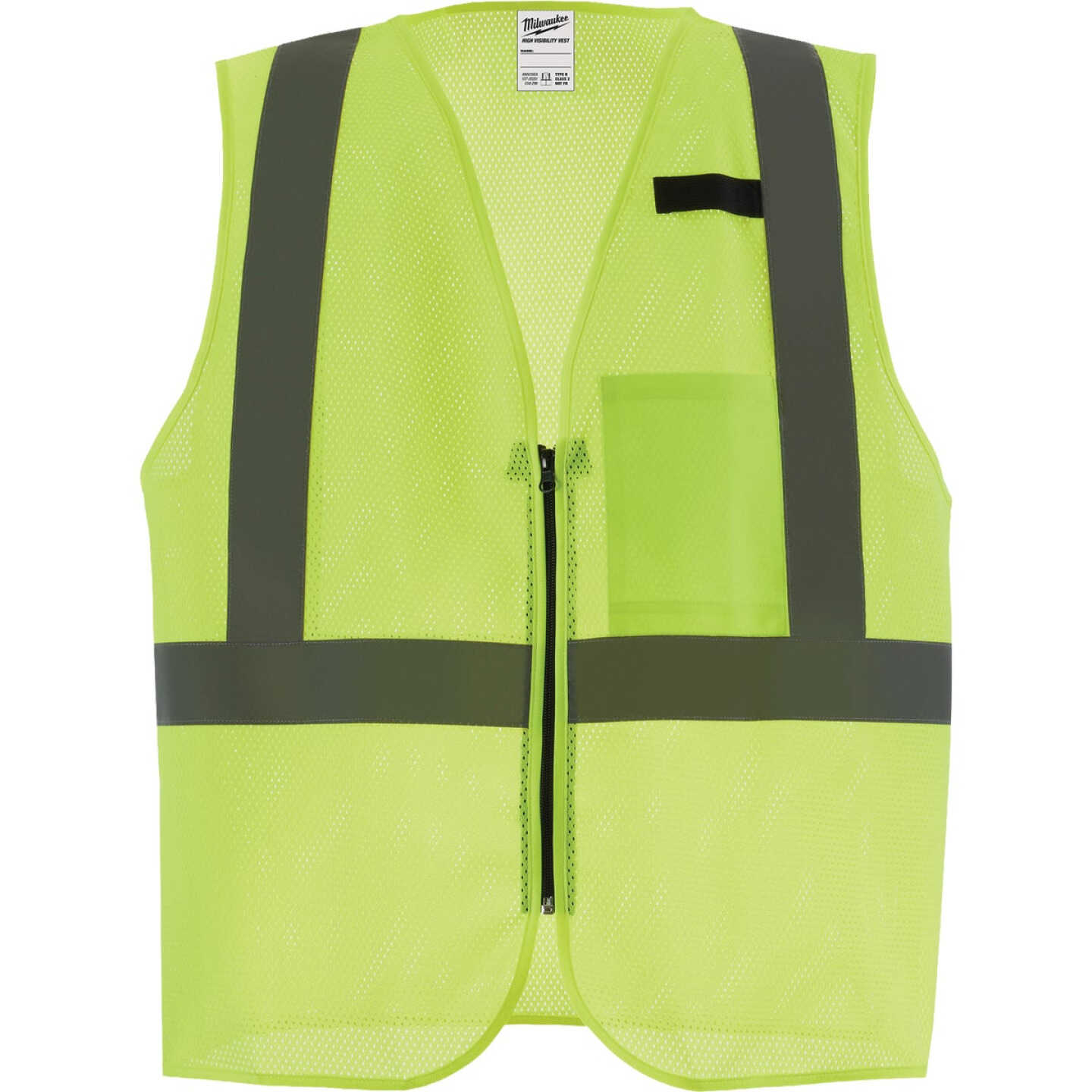 Milwaukee ANSI Class 2 High Vis Yellow Mesh Safety Vest, 2XL/3XL Image 1
