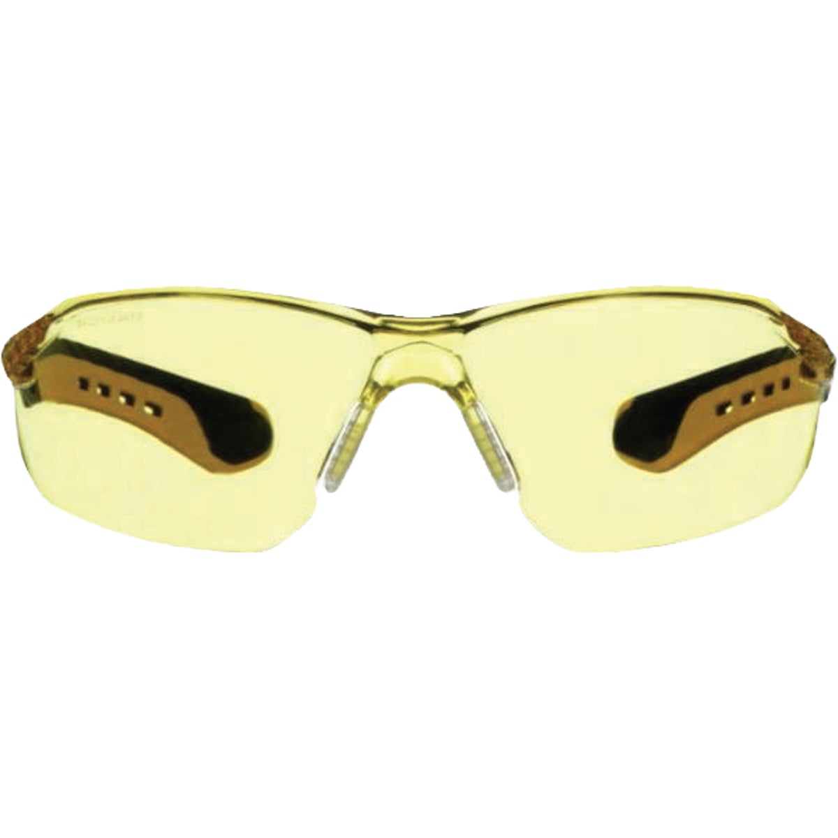3M Black/Yellow Frame Flat Temple Safety Glasses with Anti-Scratch Amber Lenses Image 3
