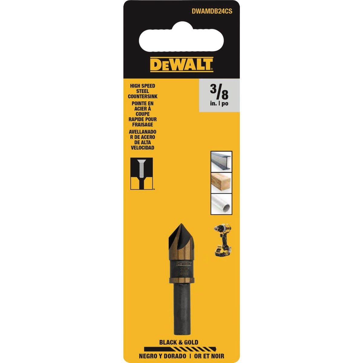 DEWALT 3/8 In. High Speed Steel Countersink