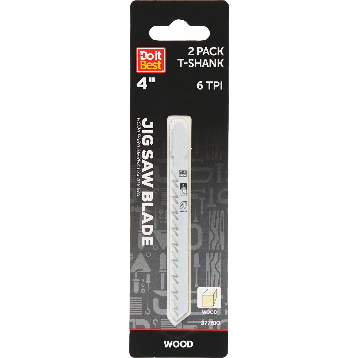 Do it Best 4 In. x 6 TPI T-Shank Jig Saw Blade for Wood (2-Pack)
