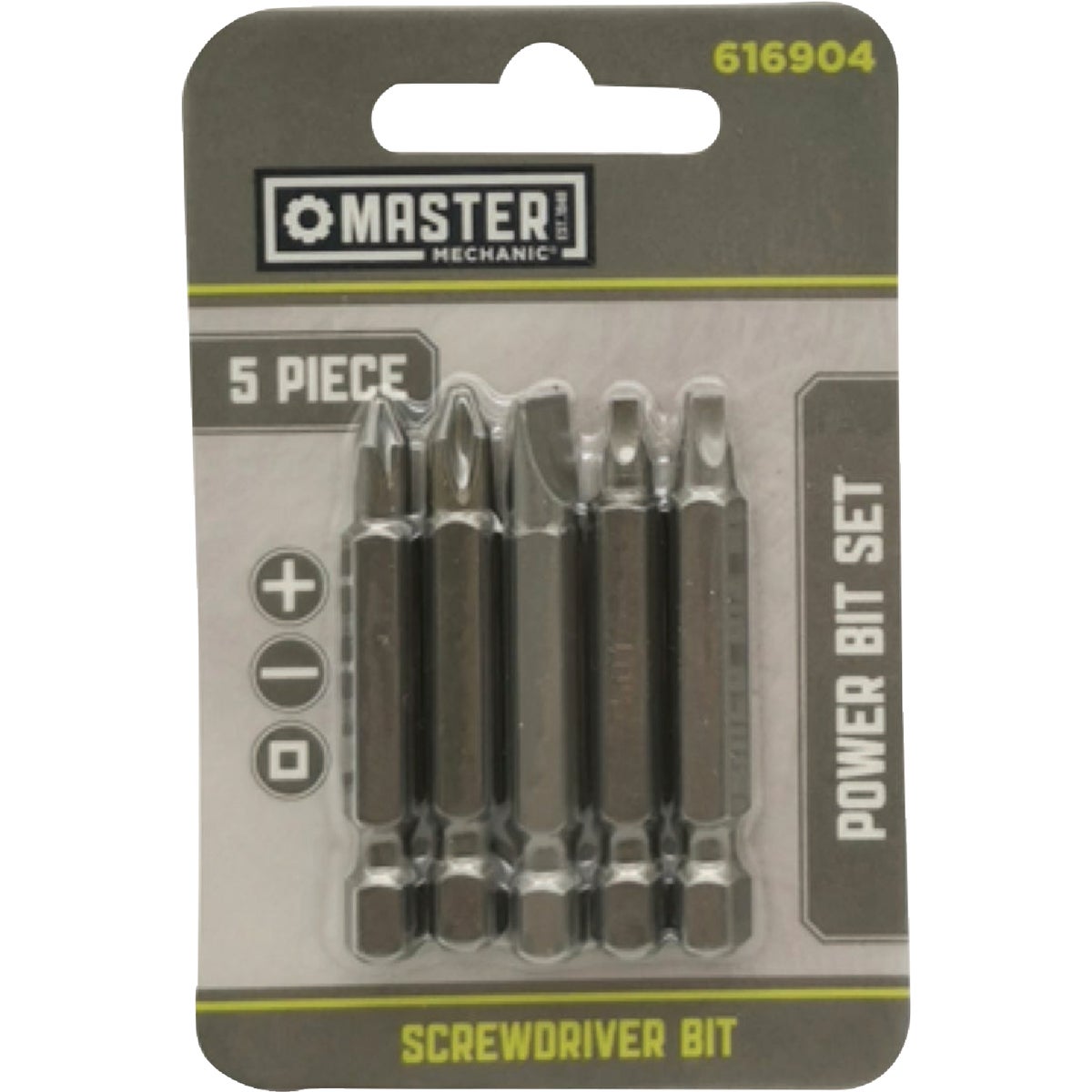 Master Mechanic Power Screwdriver Bit Set (5-Piece)