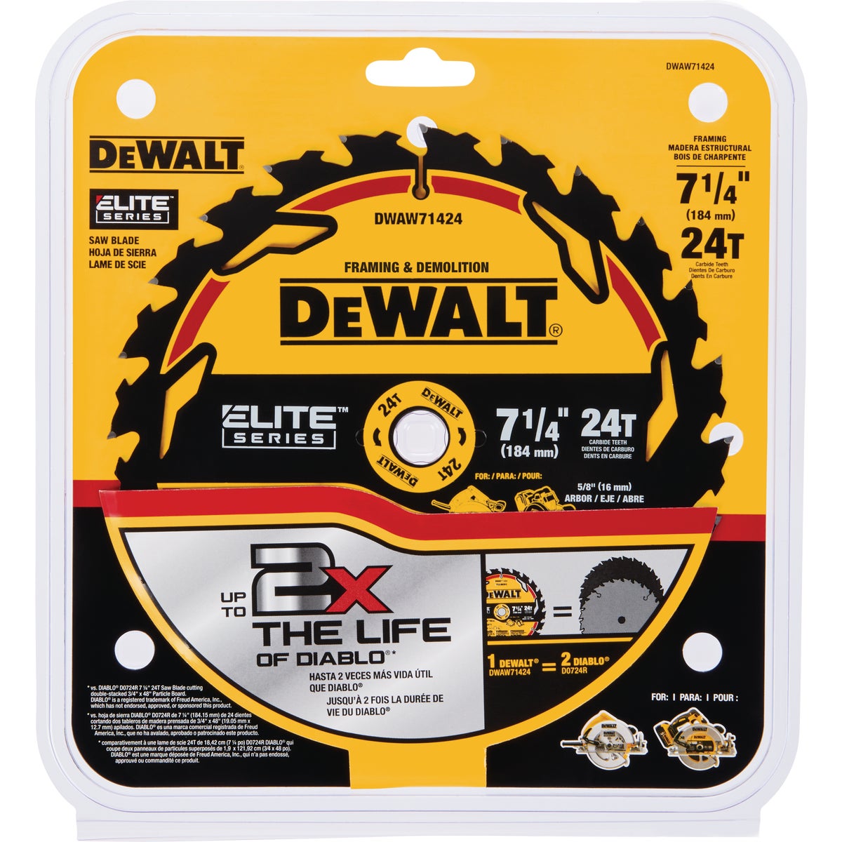DEWALT Elite Series 7-1/4 In. 24-Tooth Circular Saw Blade Image 2