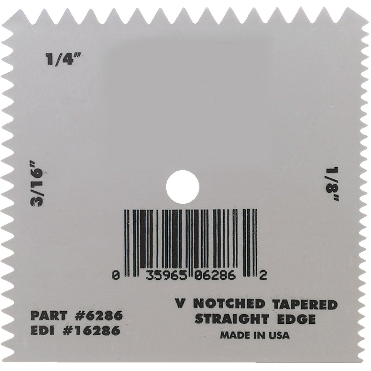 Marshalltown QLT 1/8 In., 3/16 In., 1/4 In. V-Notch & Straight Edge Disposable Adhesive Spreader