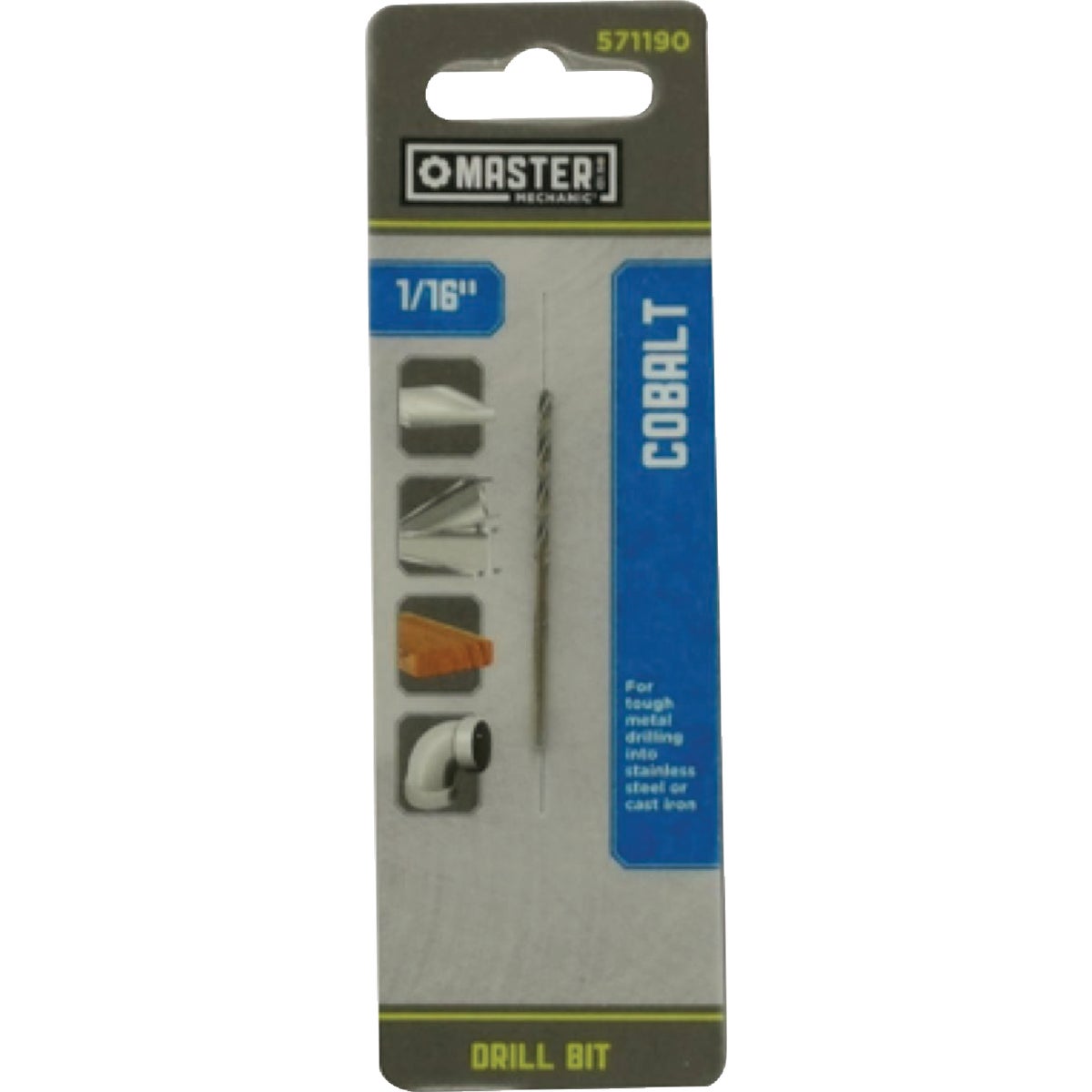 Master Mechanic 1/16 In. x 1-7/8 In. HSS with Cobalt Drill Bit Image 1
