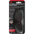 3M Black/Red Frame Flat Temple Safety Glasses with Anti-Scratch Gray Lenses Image 2