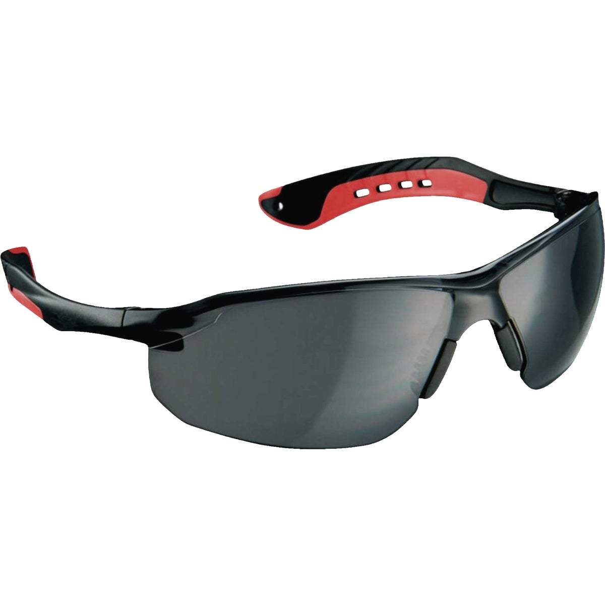 3M Black/Red Frame Flat Temple Safety Glasses with Anti-Scratch Gray Lenses Image 5