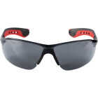 3M Black/Red Frame Flat Temple Safety Glasses with Anti-Scratch Gray Lenses Image 1