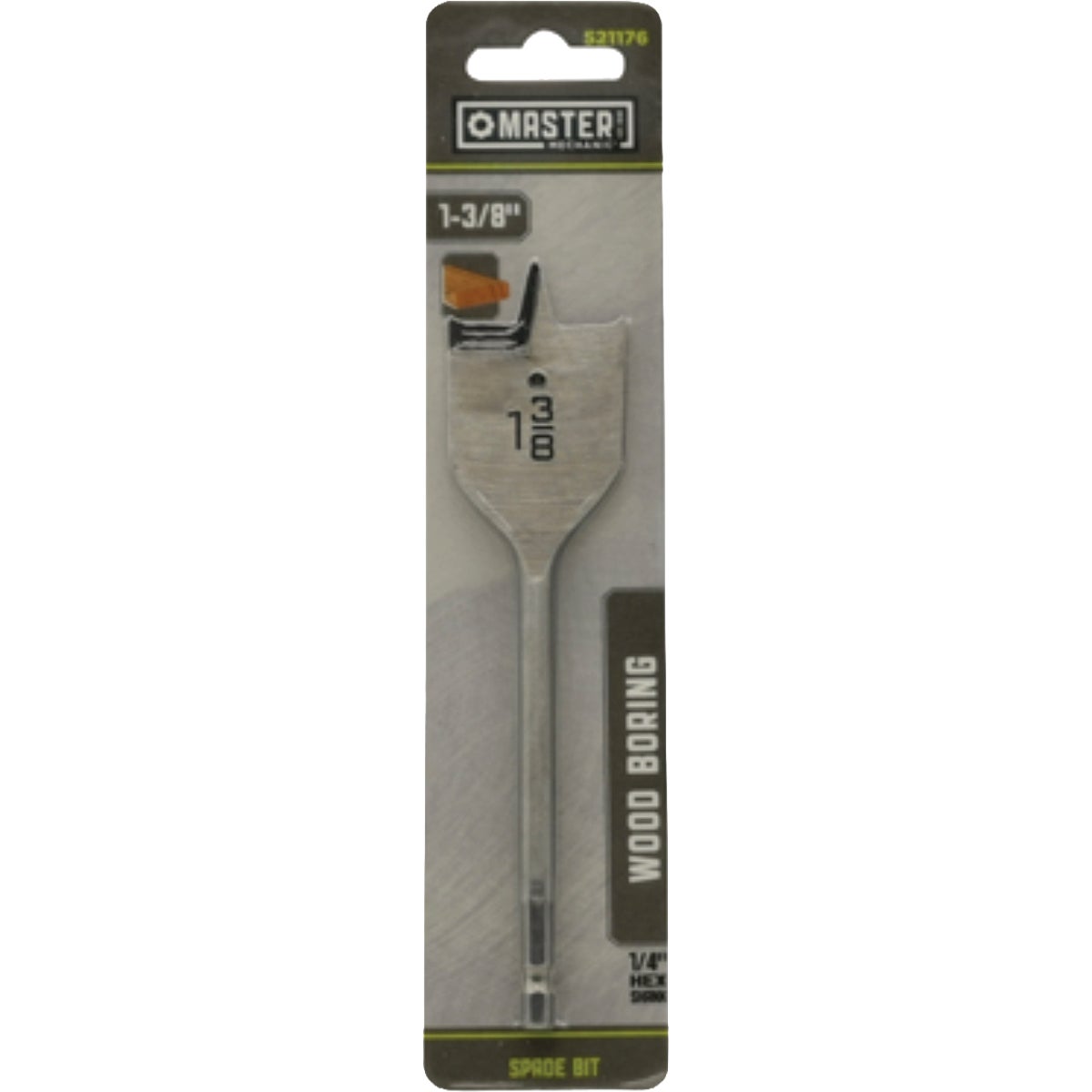 Master Mechanic 1-3/8 In. Wood Boring Spade Drill Bit Image 1