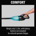 Makita 18V LXT Cordless Bagless Compact Stick Vacuum Cleaner, Black (Tool Only) Image 11