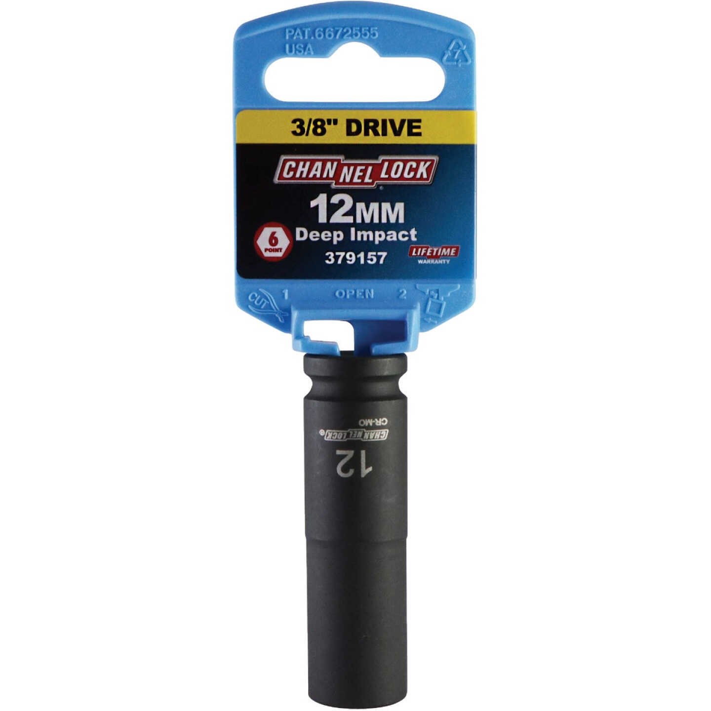 Channellock 3/8 In. Drive 12 mm 6-Point Deep Metric Impact Socket Image 2
