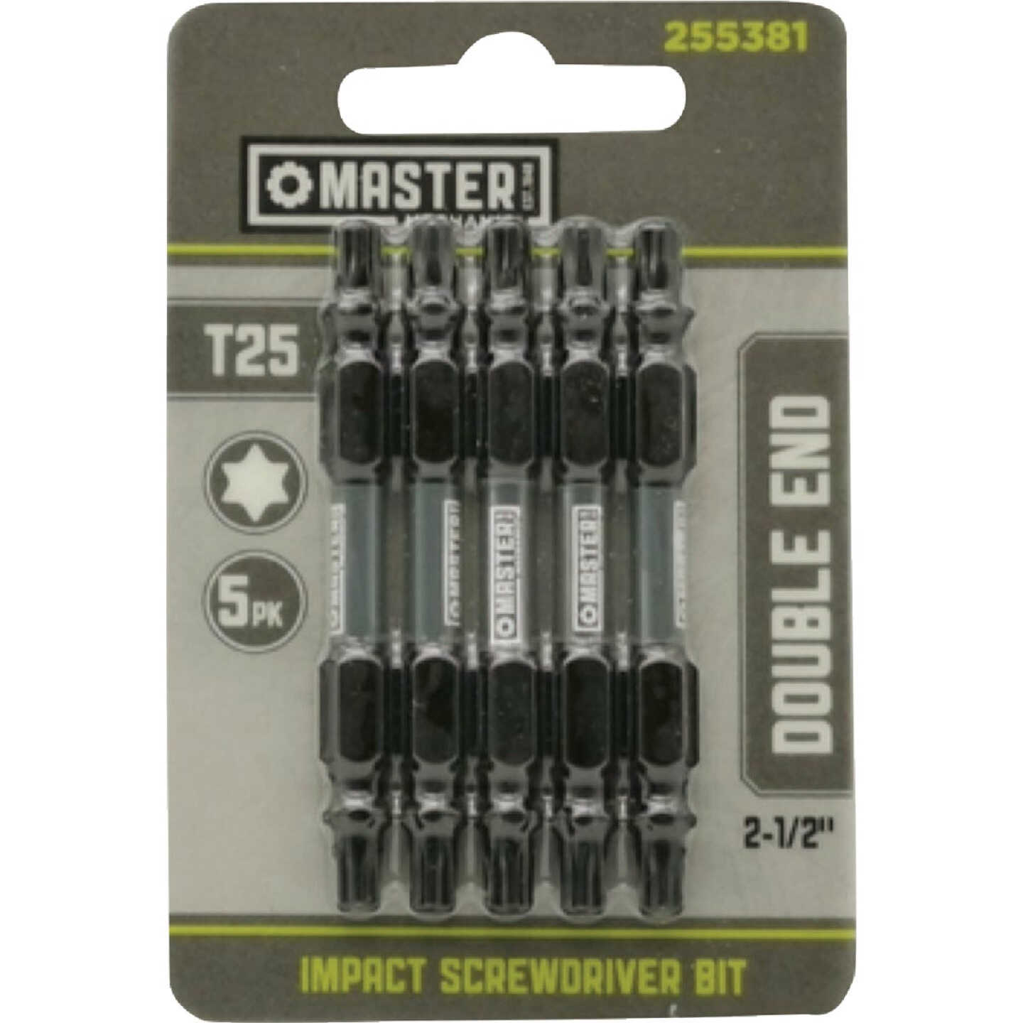 Master Mechanic Torx T25 Double End Impact Power Bit (5-Pack) Image 1