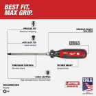 Milwaukee #3 x 6 In. Square Recess Cushion Grip Screwdriver (USA) Image 3