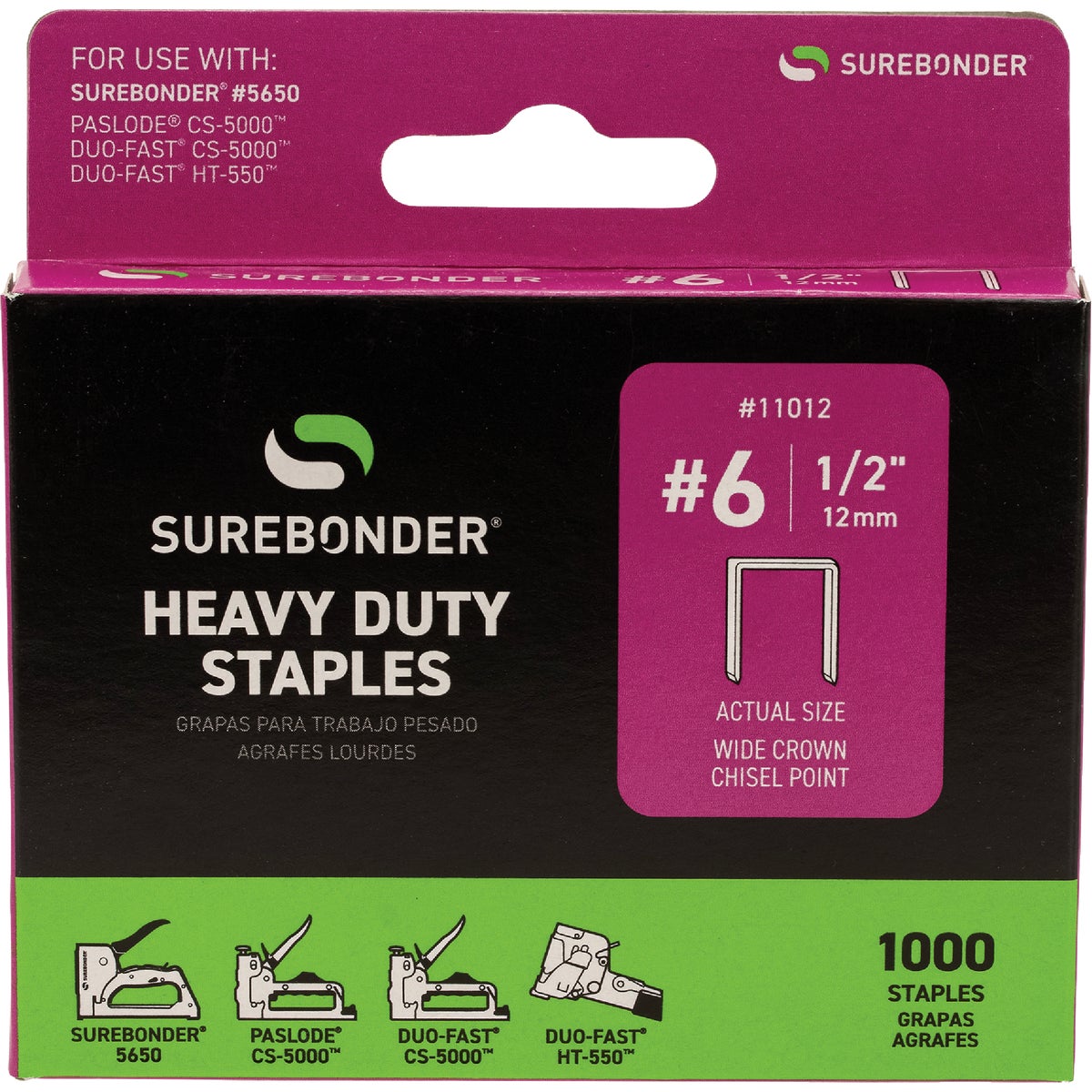Surebonder DuoFast 1/2 In. Wide Crown Staple (1000-Pack) Image 2
