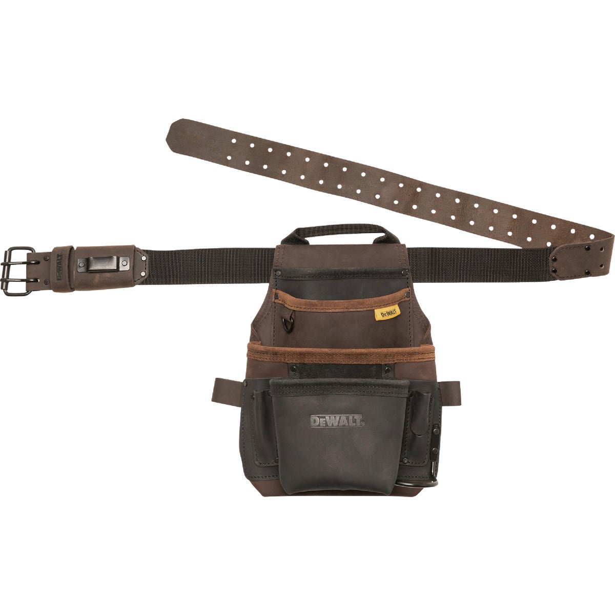 DEWALT 12-Pocket Leather Tool Pouch & Belt