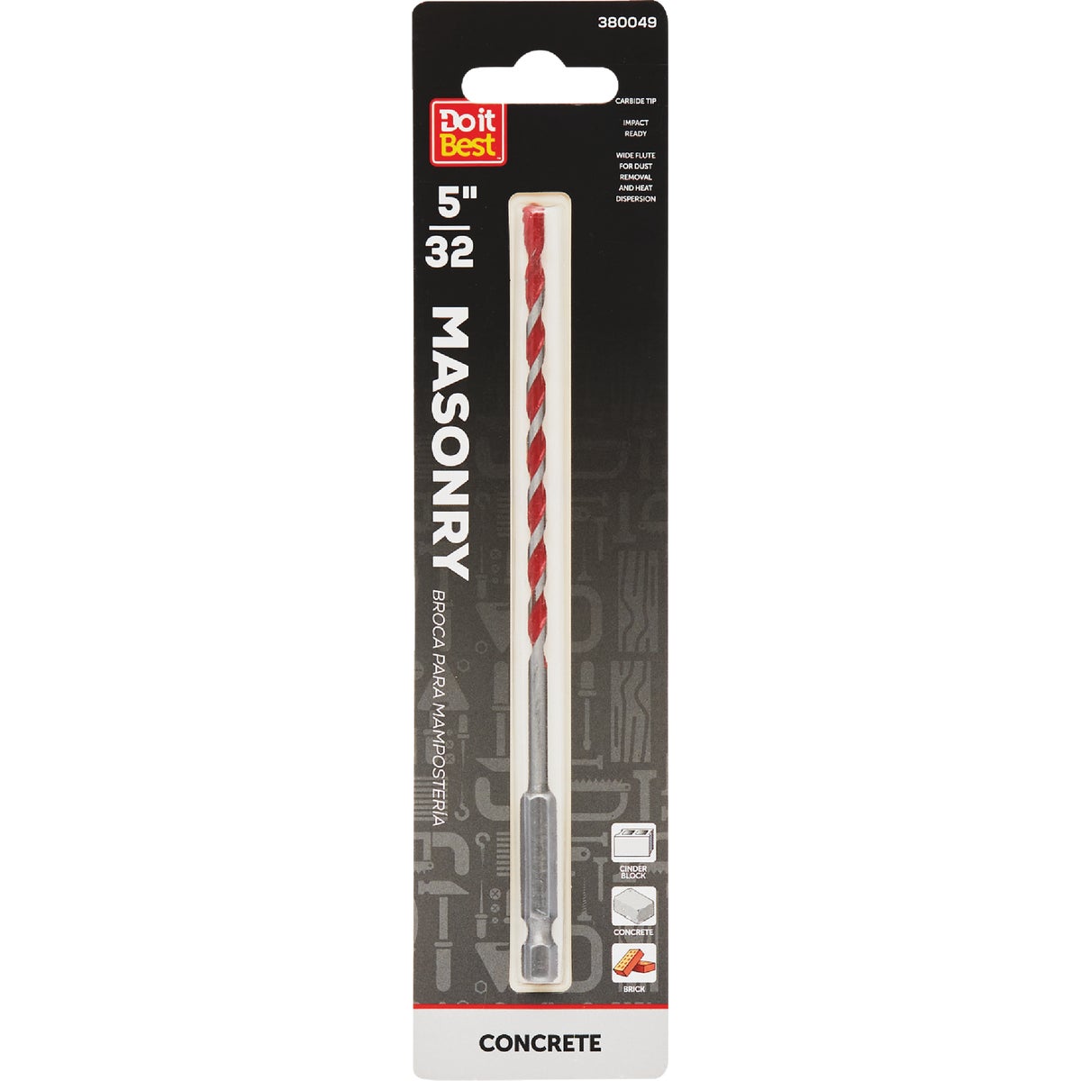 Do it Best 5/32 In. x 6 In. Impact Ready Carbide Masonry Drill Bit