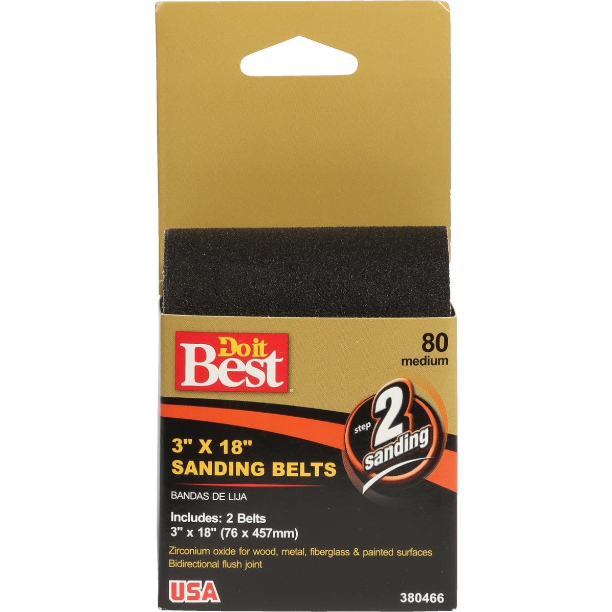 Do it Best 3 In. x 18 In. 80 Grit Heavy-Duty Premium Sanding Belt (2-Pack) Image 1