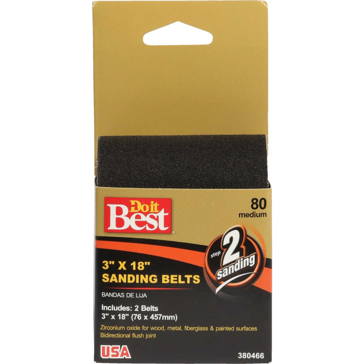 Do it Best 3 In. x 18 In. 80 Grit Heavy-Duty Premium Sanding Belt (2-Pack) Image 1