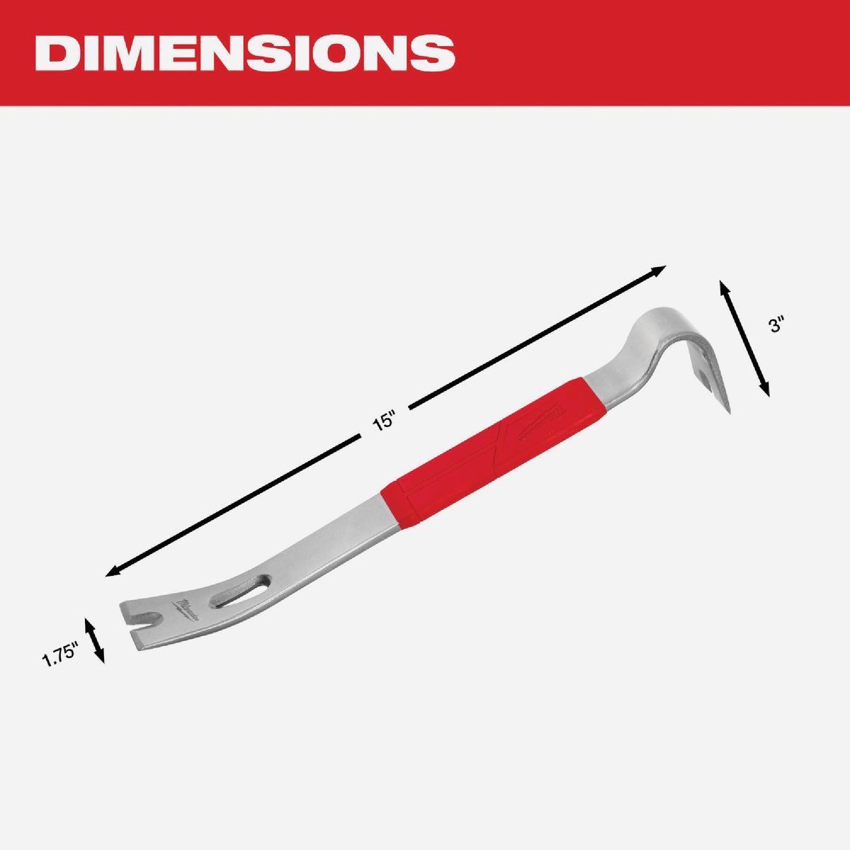 Milwaukee 15 In. L Pry Bar Image 3