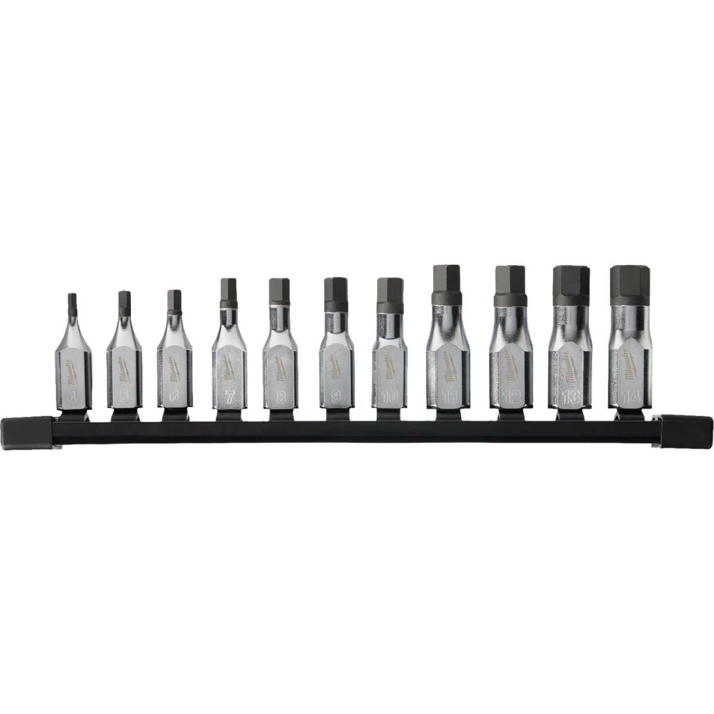 Milwaukee Metric 3/8 In. Drive Hex Bit Socket Set (11-Piece) Image 1