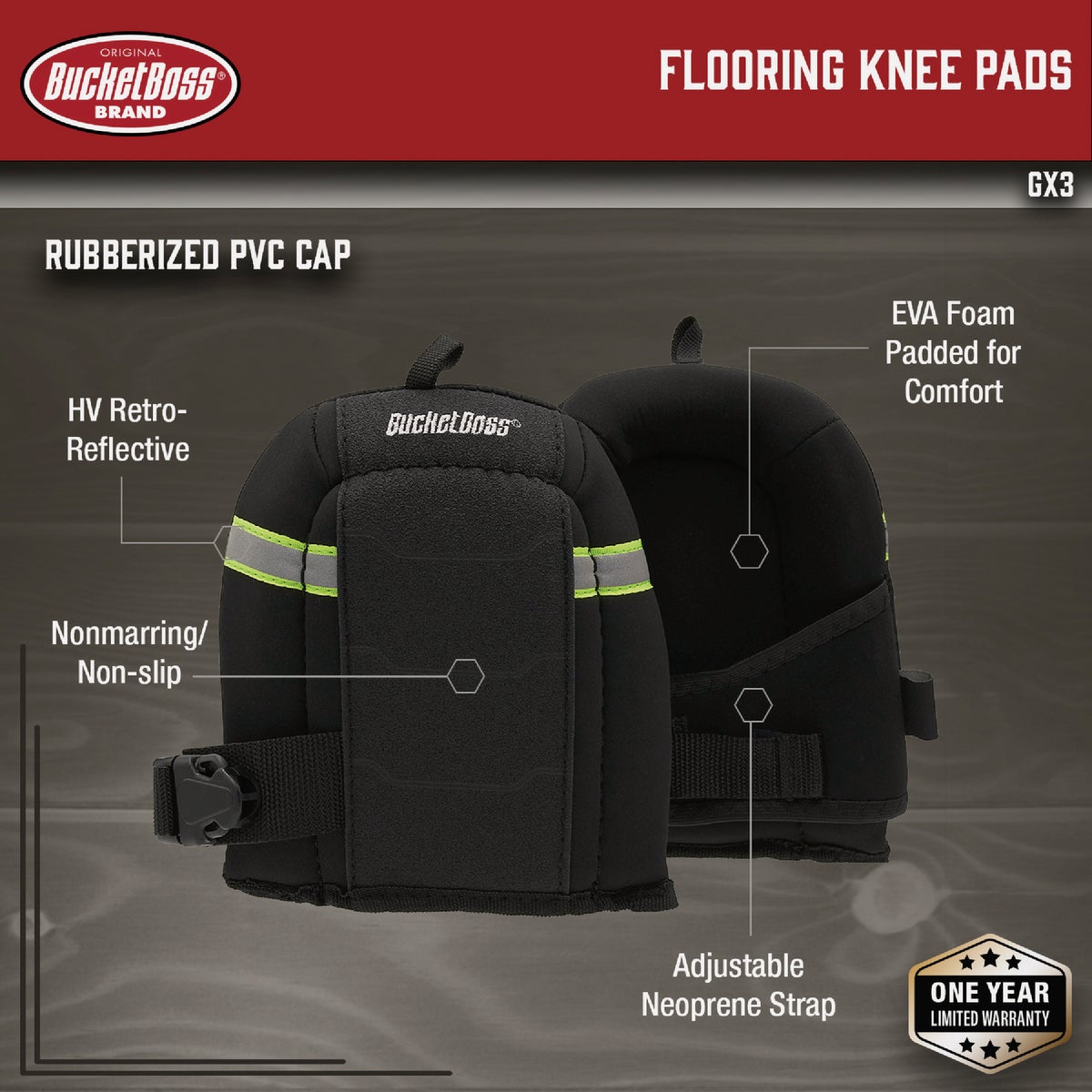 Bucket Boss Flooring Knee Pads Image 2
