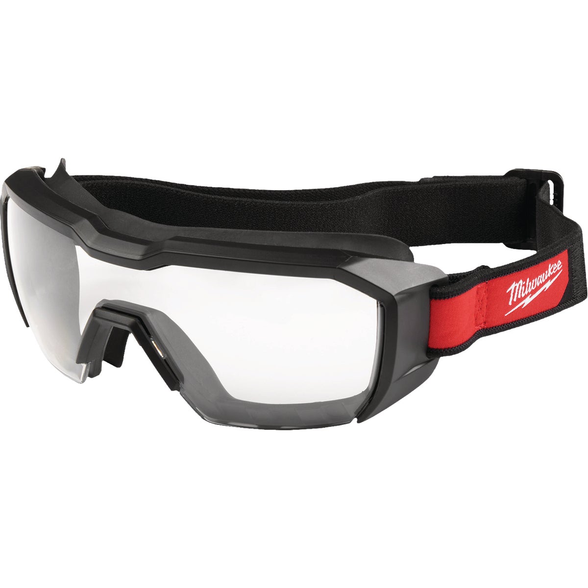 Milwaukee Vented Low-Profile Goggles with Clear Dual Coat Lenses