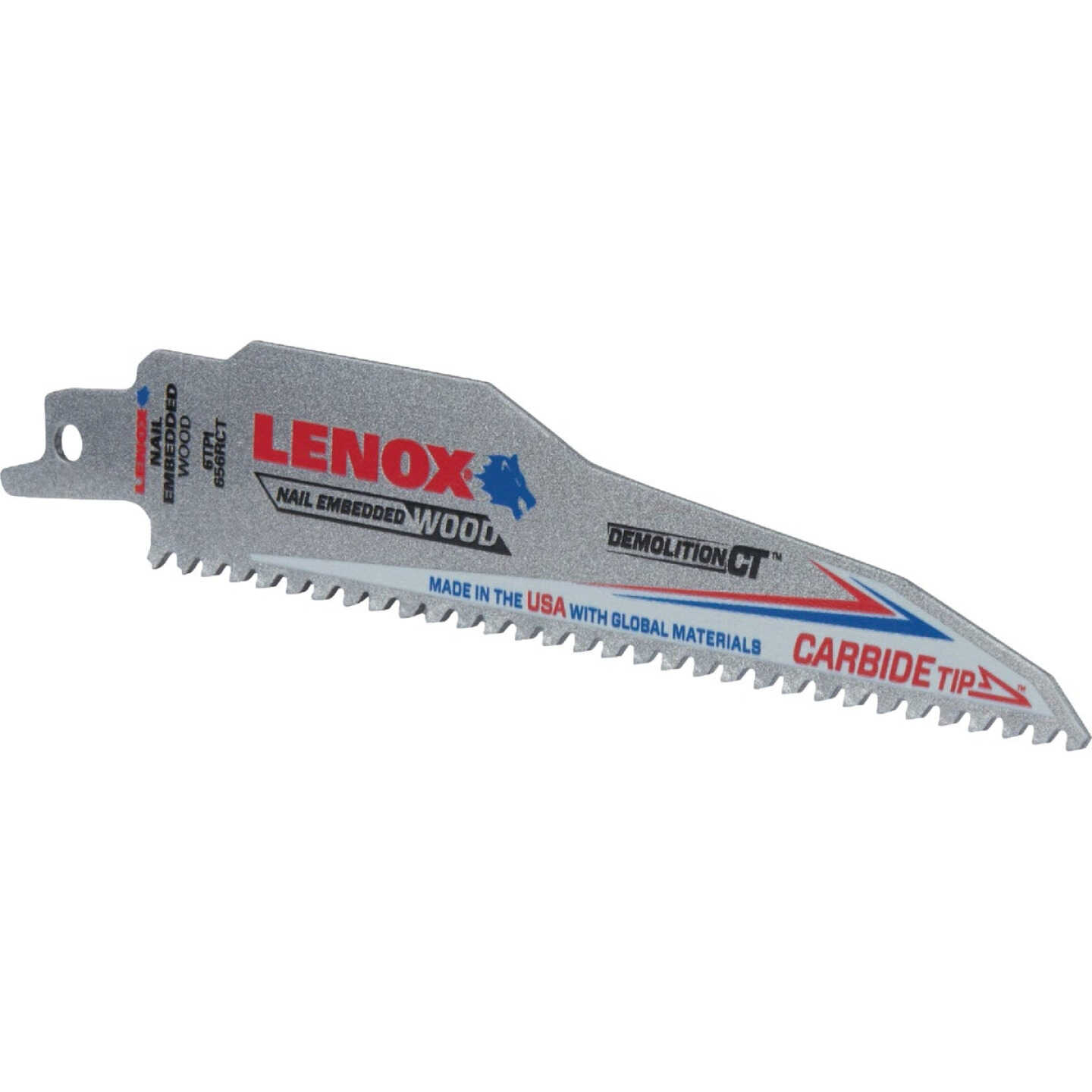 Lenox 6 In. 6 TPI Carbide Demolition Reciprocating Saw Blade Image 1