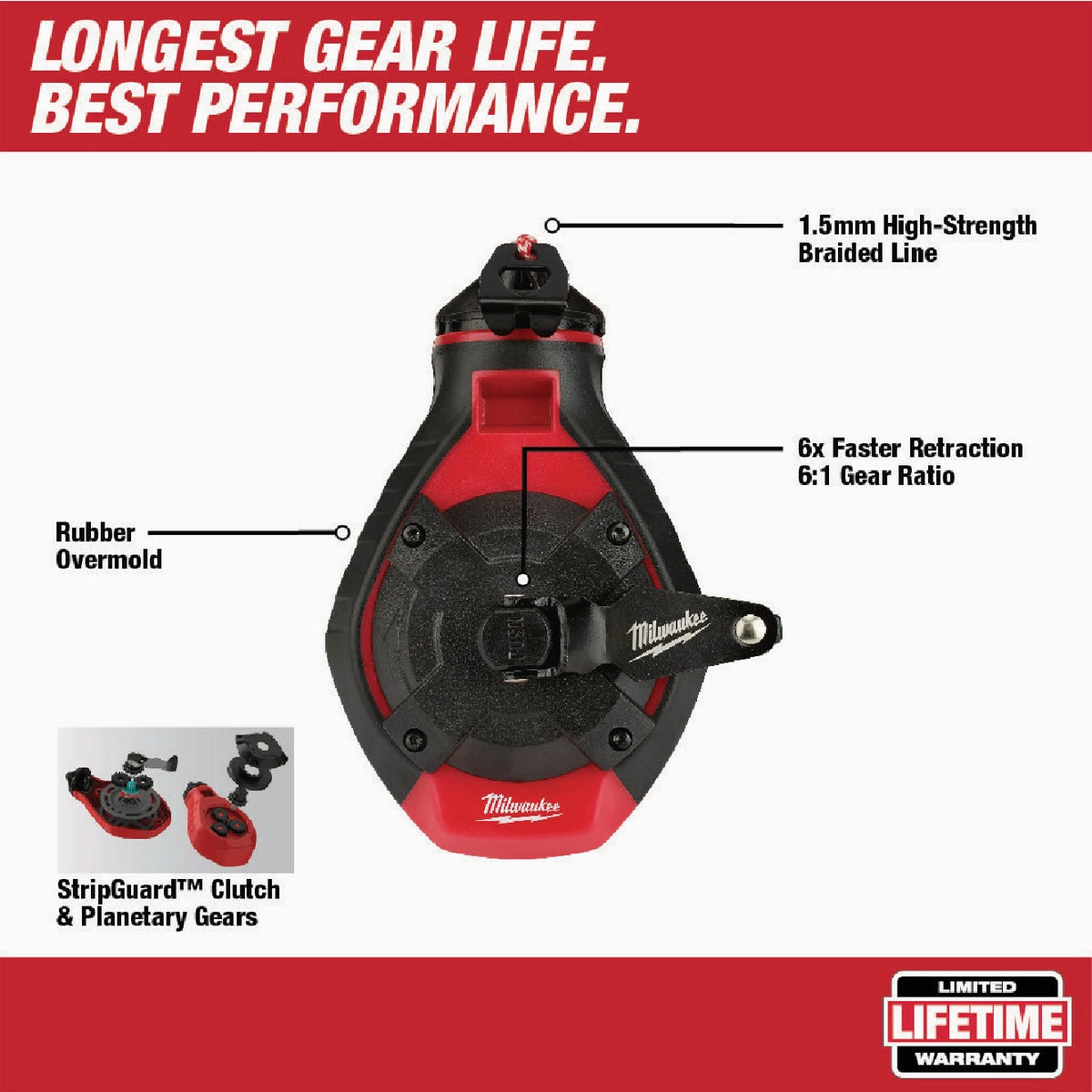 Milwaukee 100 Ft. Bold Line Chalk Reel Image 3