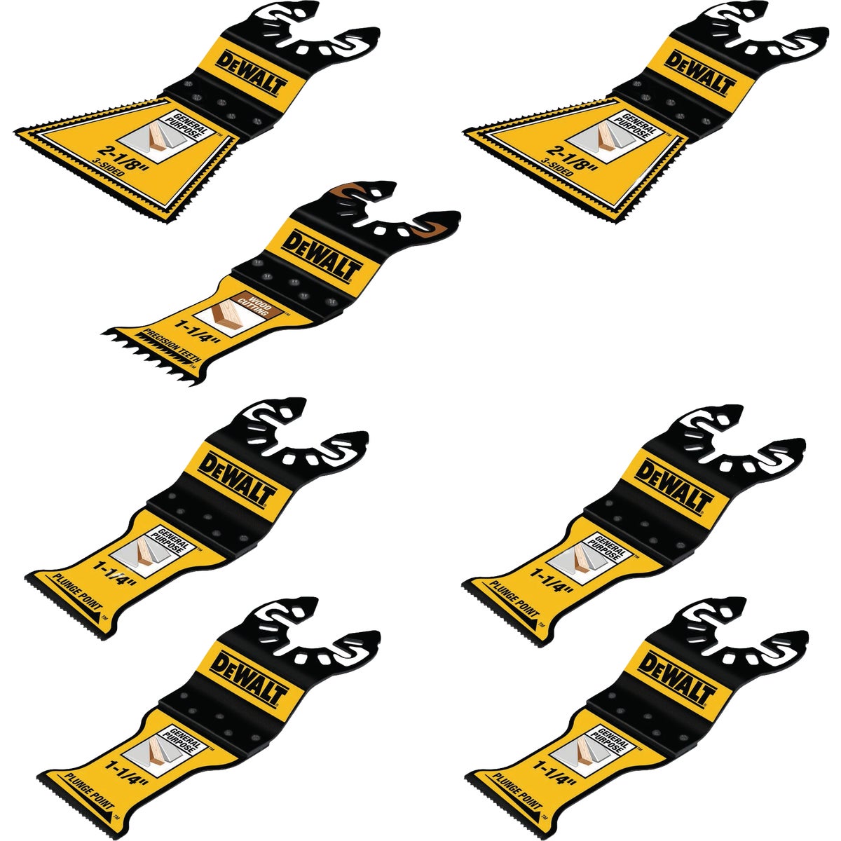 DEWALT General Purpose Oscillating Blade Assortment (7-Piece)