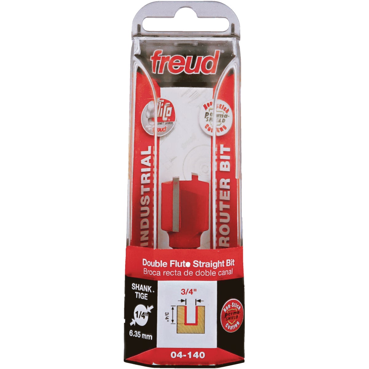 Freud 3/4 In. x 3/4 In. Double Flute Straight Router Bit