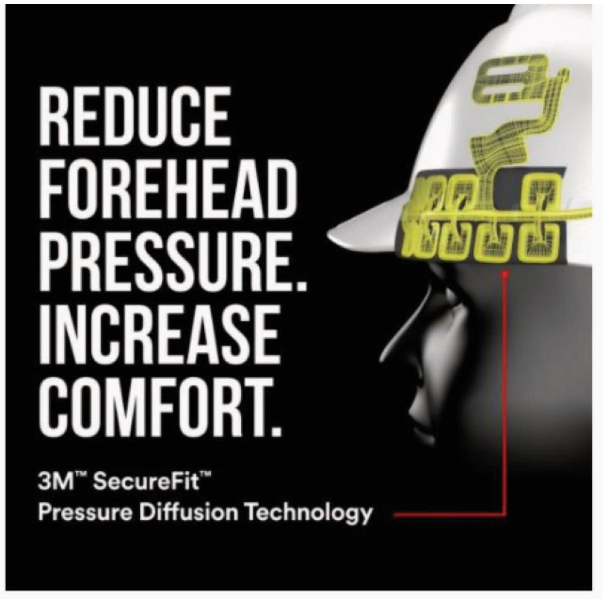 3M SecureFit Vented Ratcheting Hard Hat Image 2