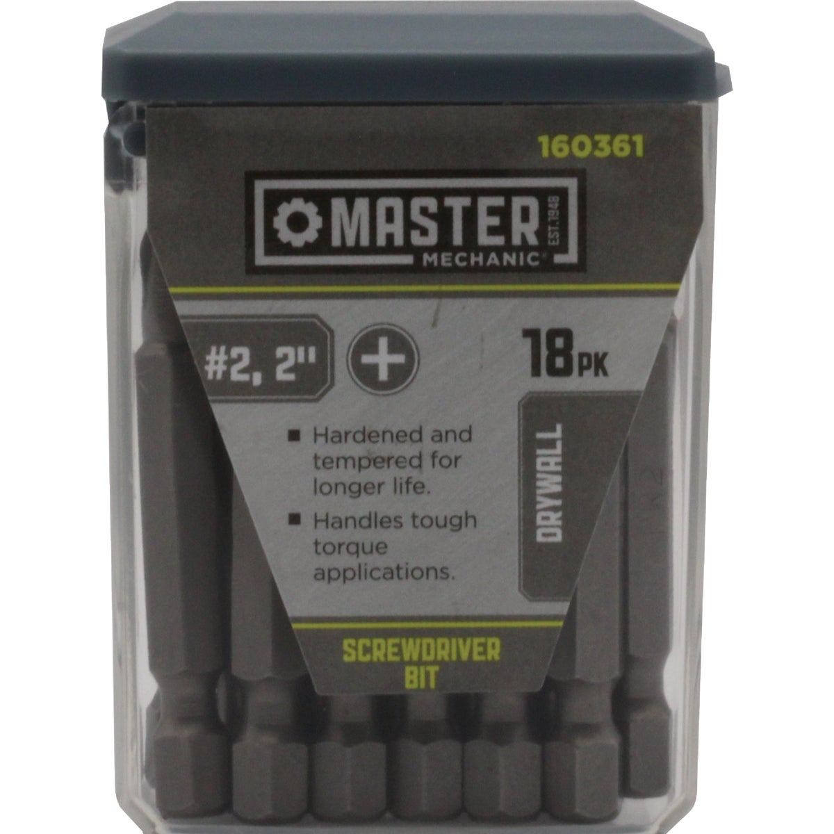Master Mechanic 2 In. Phillips #2 Drywall Bit (18-Pack)
